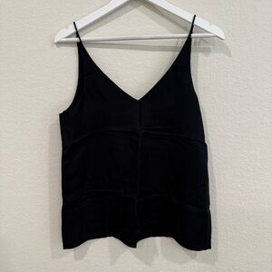 Grana Silk V-Neck Camisole in Black